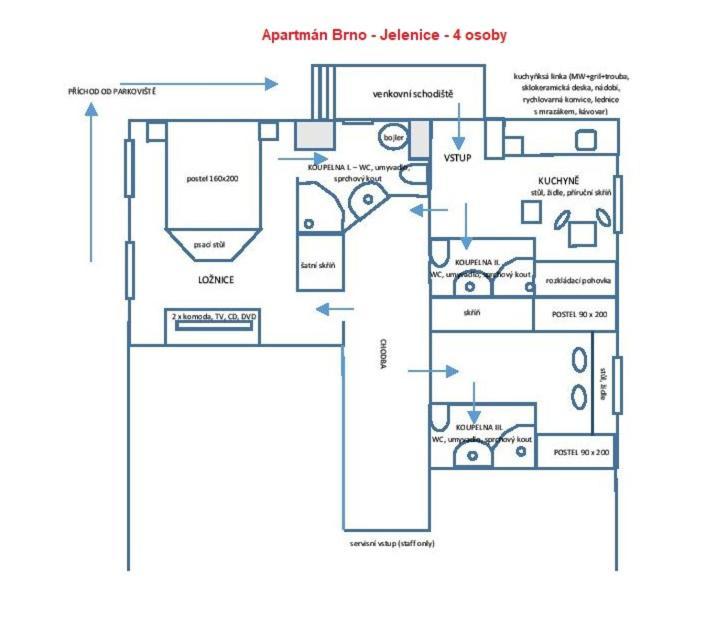 Apartman Brno Jelenice エクステリア 写真